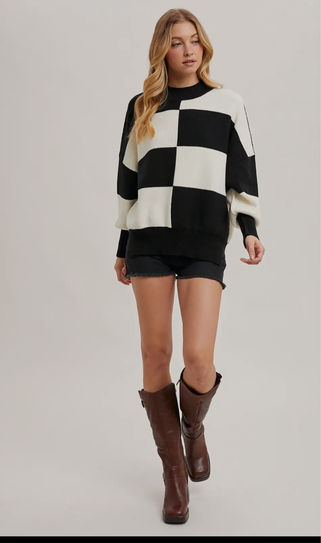 Color Block Knit Sweater