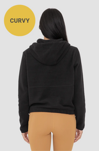 Curvy Hooded Fleece Pullover