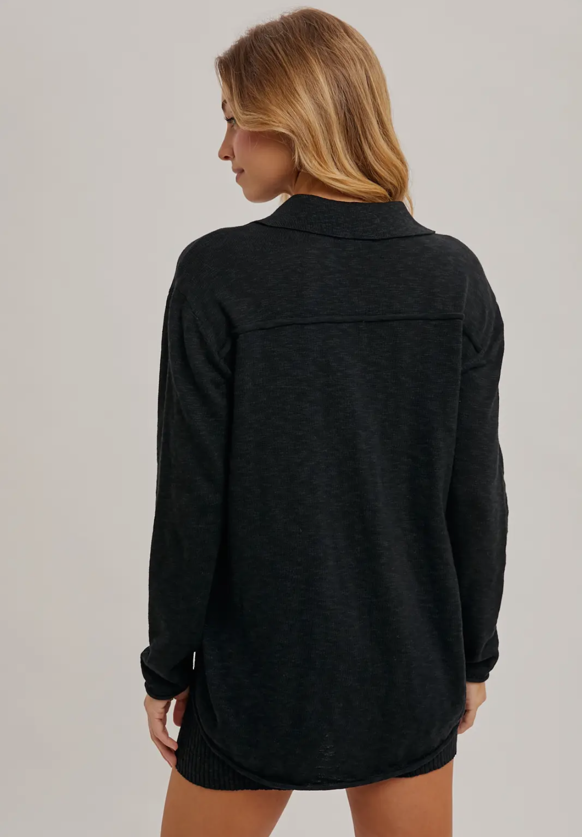 Button Down Ribbed Lounge Set