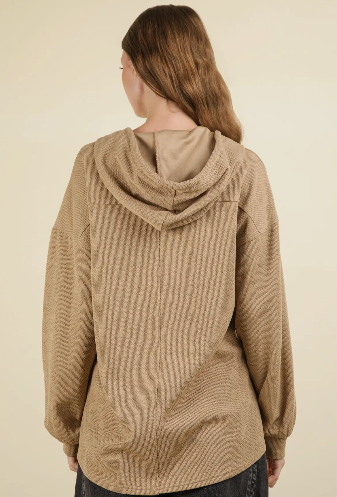 Curvy Hoodie Patch Top