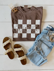 Espresso Smiley Graphic Tee
