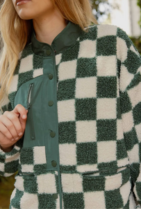 Checkered Snap Jacket