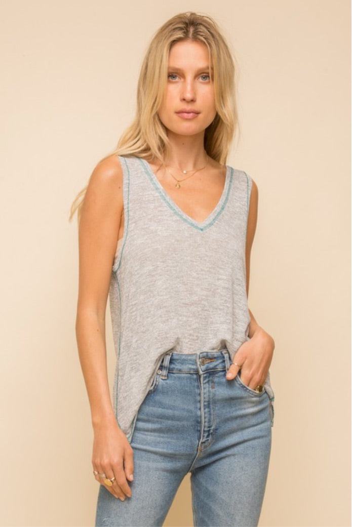 Stitched Detail Tank