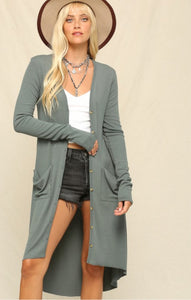 Ribbed Duster Cardigan