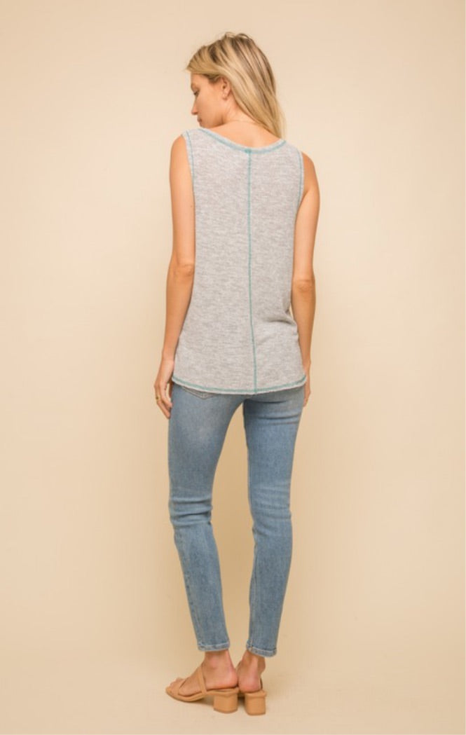 Stitched Detail Tank