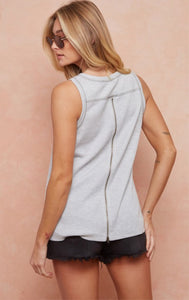 Waffle Knit Pocket Tank