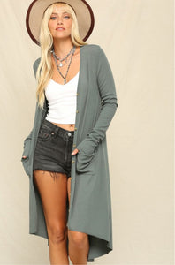 Ribbed Duster Cardigan